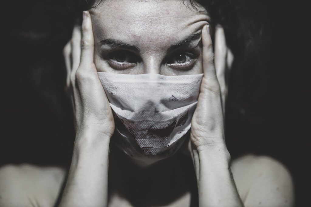 coronavirus, mask, woman